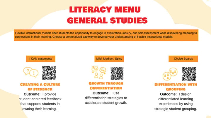 Literacy-Menu